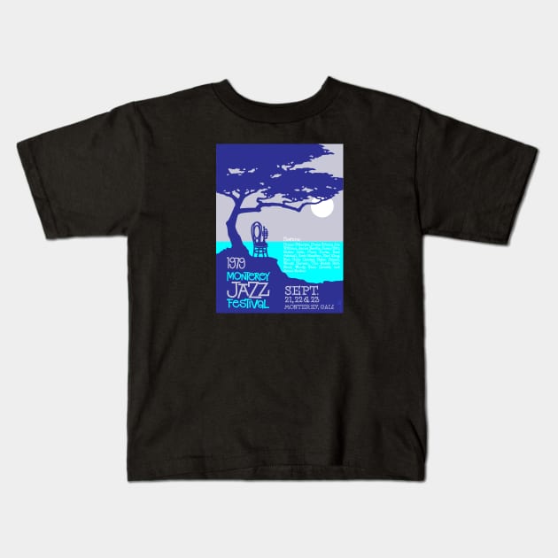 Monterey Jazz Festival 1979 Kids T-Shirt by Jun Pagano